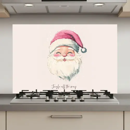 Kerstman - Kerst - Quote - Beige keuken achterwand spatscherm klein -3d_website