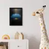 Boom - Blauw - Bladeren - Penseelstreken fotolijst zwart zonder passe partout klein -usfeer4_kinderkamer