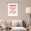 Tekst - Rood - Hartjes Wandkleed katoen klein -sfeer4