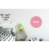 Gestreept - Roze - Chéri Wandcirkel aluminium klein -kinderkamer