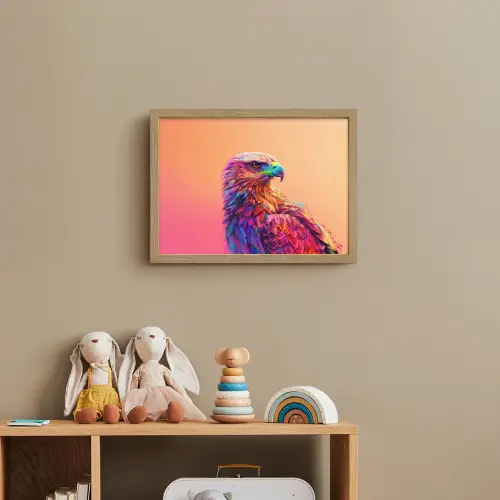 Arend - Vogel - Kleurrijk - Dier Light Box met batterij (Wandlamp kind) middel -sfeer2_kind