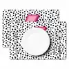 Bliksem - Roze - Stippen Placemat vinyl groot -zzsfeer2_Kitchenyeah-website
