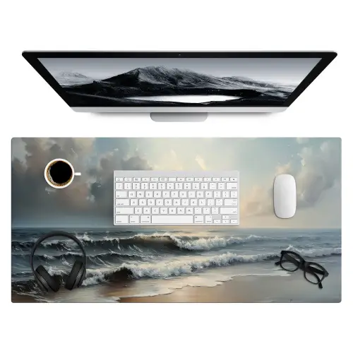 Strand - Zee - Zonsondergang Muismat XXL klein -3d
