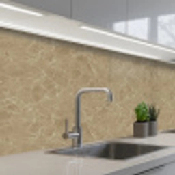 Beige - Marmer - Witte aders keuken achterwand 2 middel 871 -3d_schuin