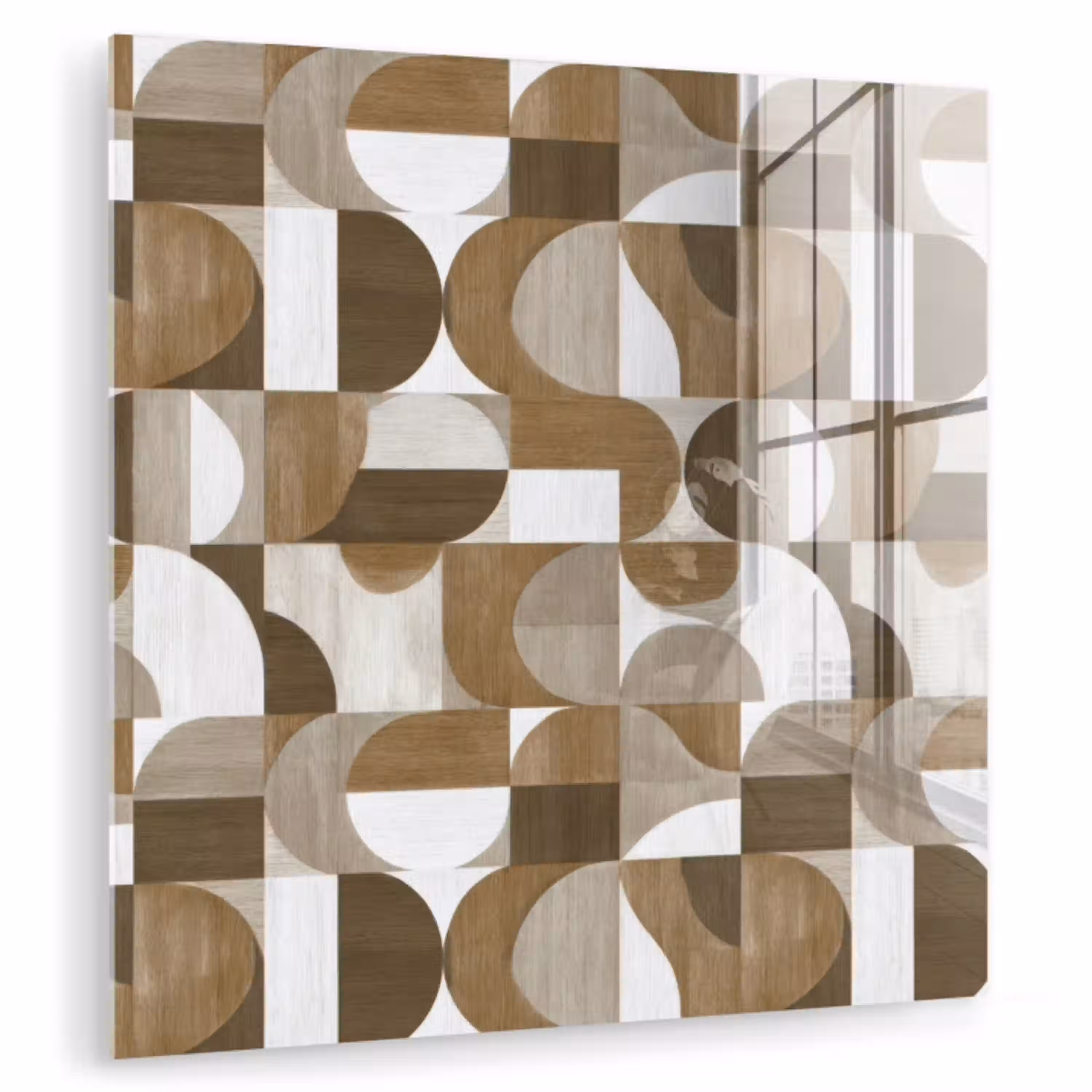 Abstract - Retro - Bruin plexiglas 5mm klein 11 -zzzproduct_nieuw