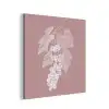 Tros - Druiven - Illustratie - Bladeren aluminium wit klein -3d