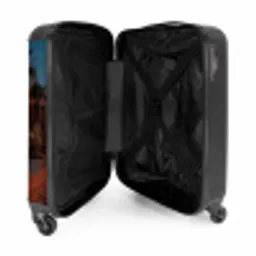 Strand met palmboom bij zonsondergang NBS - Handbagage koffer - Unisex middel -binnenkant