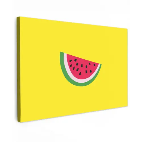 Fruit - Watermeloen - Geel canvas 2cm klein -z3d