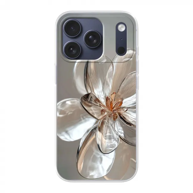 Telefoonhoesje - Bloem - Glazen - Doorzichtig