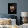 Tijger als street art kunstwerk fotolijst zwart zonder passe partout klein -sfeer3