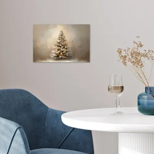 Kerst - kerstboom - Sneeuw - Art poster papier klein -sfeer3