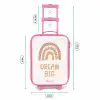 Regenboog met de quote 'Dream Big' Kinderkoffer - Roze klein -productfoto_formaten