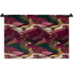 Magisch - Palmbomen - Goud Wandkleed katoen klein 269 -zz3d