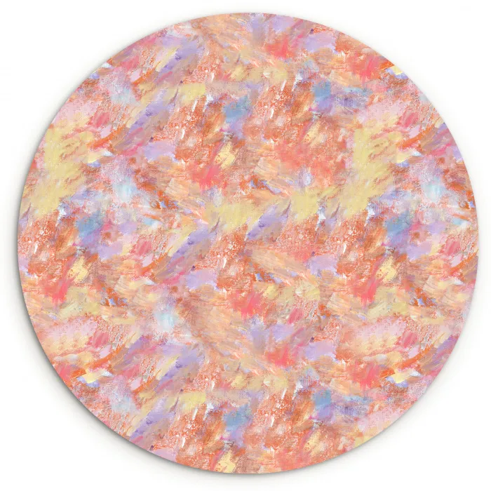 Abstract - Multi - Kleur - Verf Wandcirkel kunststof plaat 5mm dik klein 188 -3d