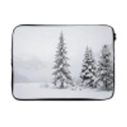 Fijnsparren - Sneeuw - Winter - Landschap - Stilte laptophoes neopreen klein -3d