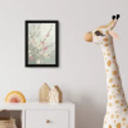 Kersen - Bloesem - Groen fotolijst zwart zonder passe partout klein -usfeer4_kinderkamer