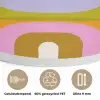 Stapel - Vormen - Geblokt - Oranje Akoestische PET Vilt - Rond klein -closeup_NL