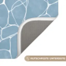 Organisch - Patroon - Blauw Badmat klein 997 -USP_AntislipDE