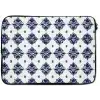 Tegelmotief - Blauw - Wit - Bloem laptophoes neopreen klein 279 -zkaufland3dotto