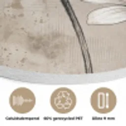Modern - Design - Wit Akoestische PET Vilt - Rond klein -closeup_NL