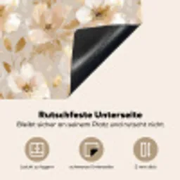 Bloemen - artistiek - Goud Inductie beschermer vinyl 3mm middel 274 -tsfeer4_DE