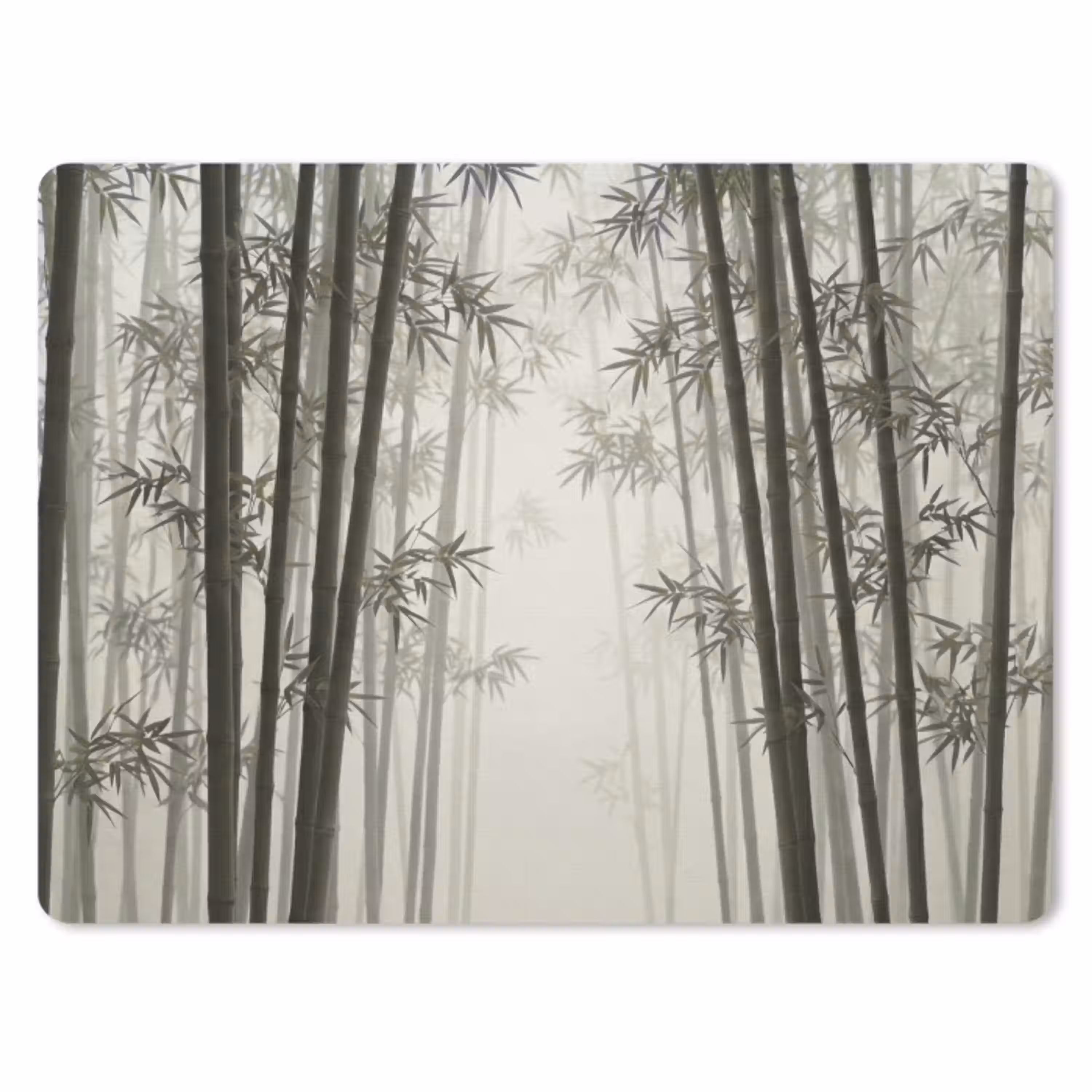 Bamboe - Bos - Mist - Natuur muismat rubber klein -3d