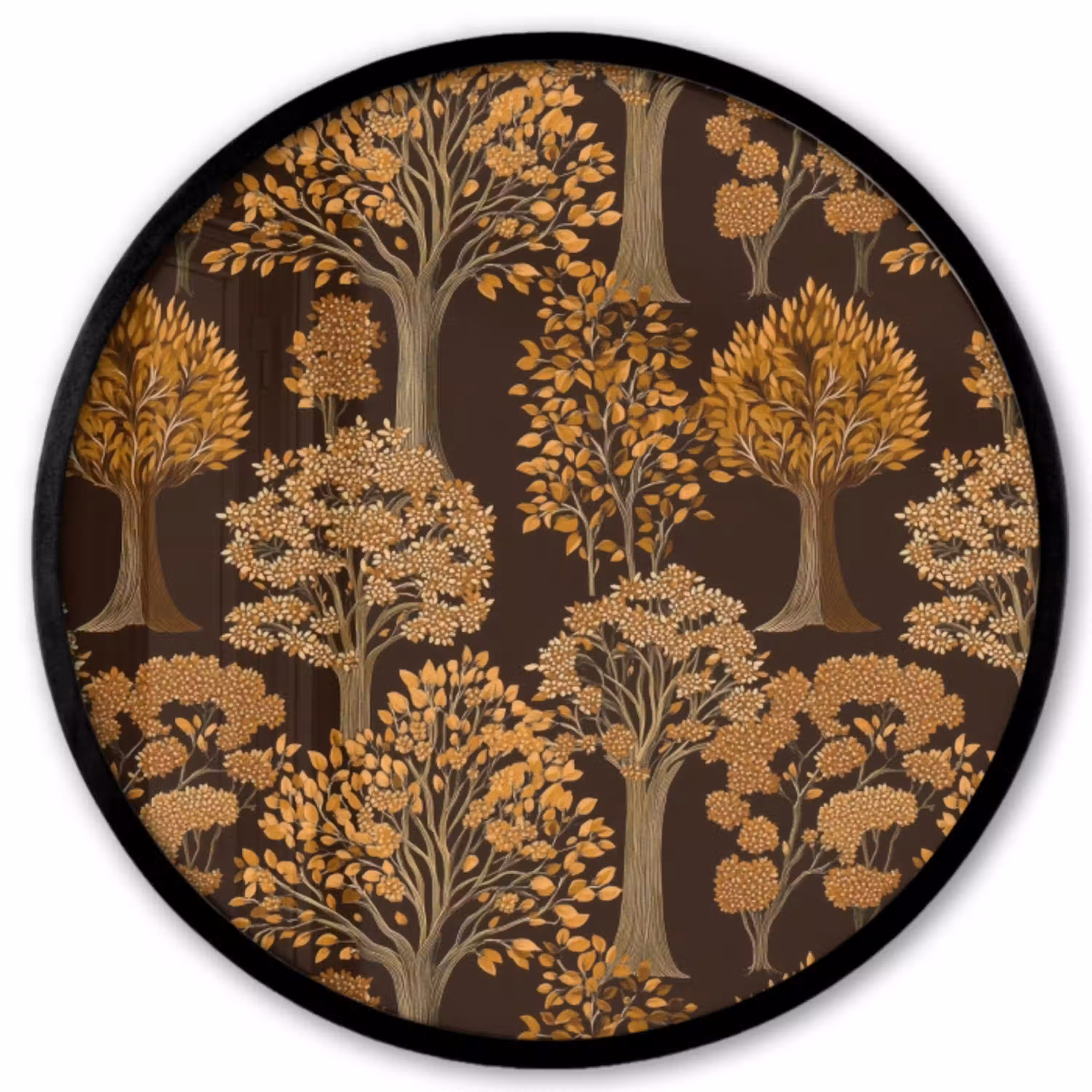 Bomen - Patroon - Bruin Fotolijst rond zonder passe partout klein 856 -3d