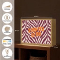 New era - Bordeaux - Zebraprint Light Box met batterij (Wandlamp) middel -USP_websiteoverzichtDE