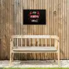 Krab - Rood - Tekst - Zwart Tuinposter op houten frame 2 cm dik klein -sfeer4