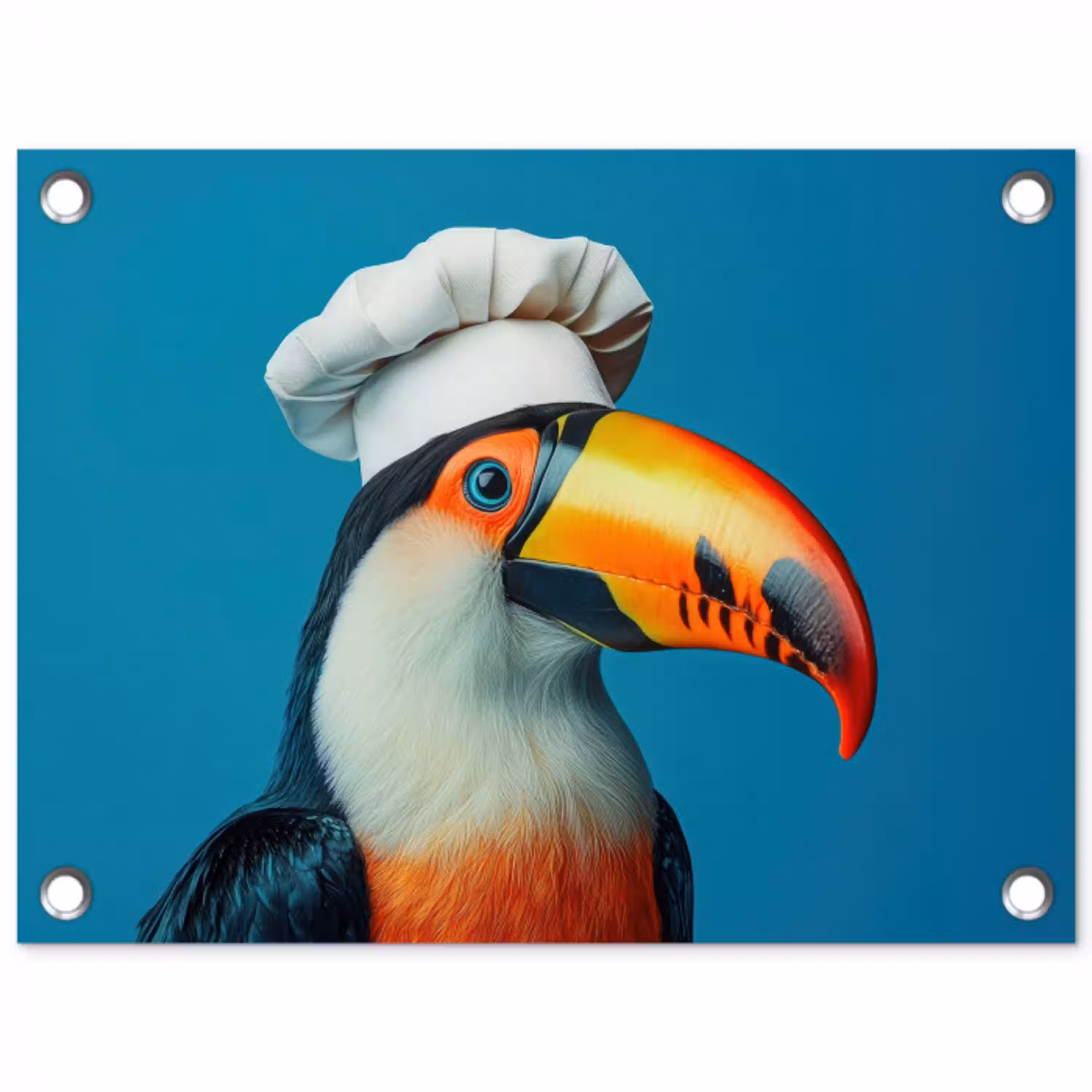 Toekan - Papegaai - Vogel - Koksmuts tuinposter los doek klein -3d