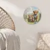 Schotsehooglanders - Paaseieren - Lente Akoestische PET Vilt - Rond klein -sfeer4