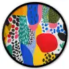 Stippen - Vormen - Modern - Kleuren Fotolijst rond zonder passe partout klein -3d