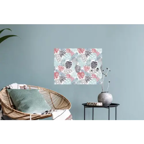Inductie beschermer - Bladeren - Pastel - Jungle - Afdekplaat voor kookplaat Muursticker klein -plant