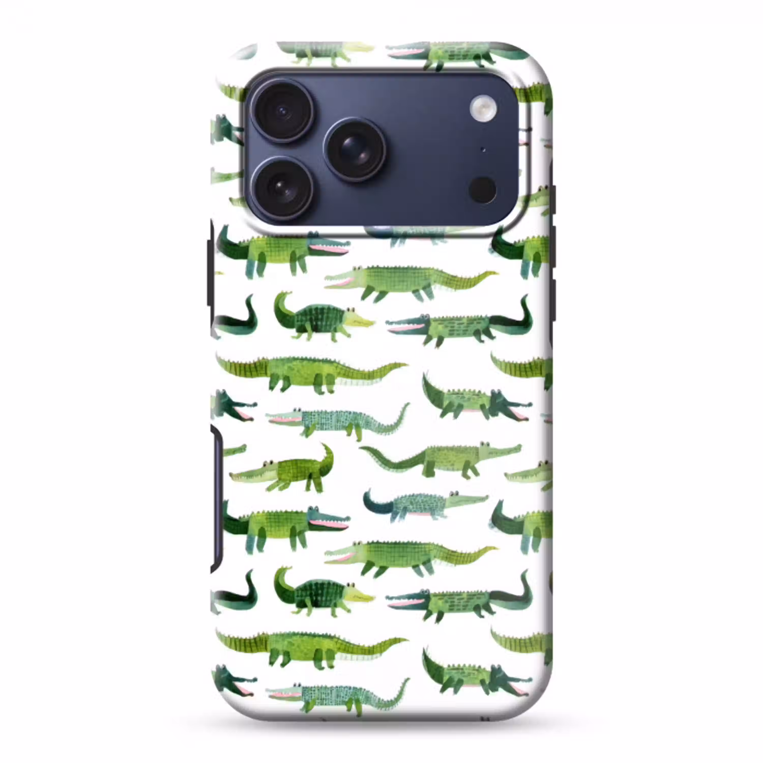 krokodillen - Speels - Groen Toughcase MagSafe Apple iPhone 17 Pro Max klein 1019 -3d