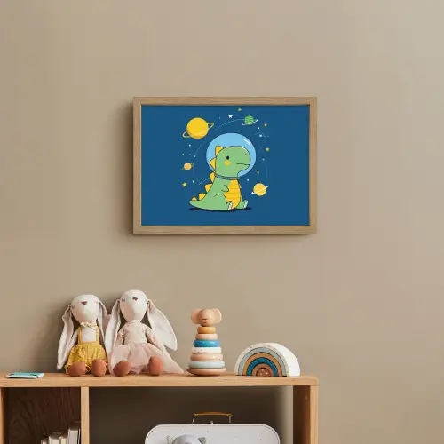 Dino - Ruimte - Planeten Light Box met batterij (Wandlamp kind) middel -sfeer2_kind