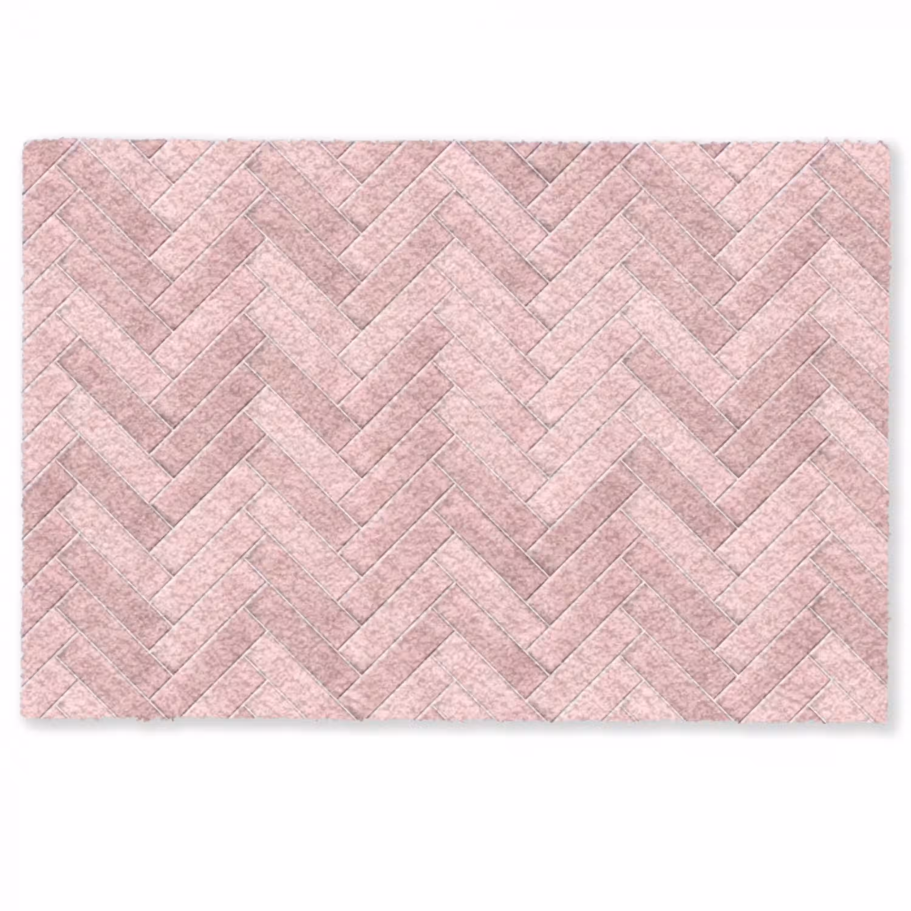Visgraat - Wandtegel - Lichtroze Deurmat klein 898 -zkaufland3d