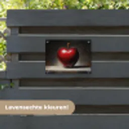 Apple - Hart - Rood tuinposter los doek klein -sfeer3