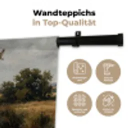 Eenden - Rivier - Landschap - Vlucht - Nostalgisch Wandkleed katoen klein -tsfeer2_DE