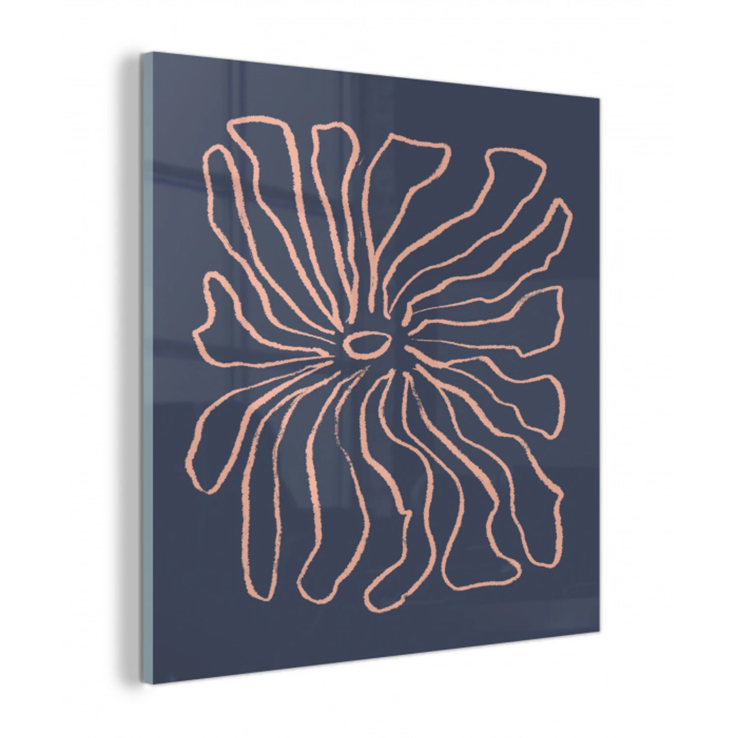 Bloemen - Bohemian - Roze - Pastel plexiglas 5mm klein -z3d