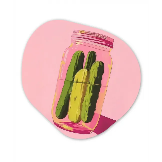 Augurken - Pot - Schaduw - Roze Wandcirkel Organisch Forex 3mm klein -3d