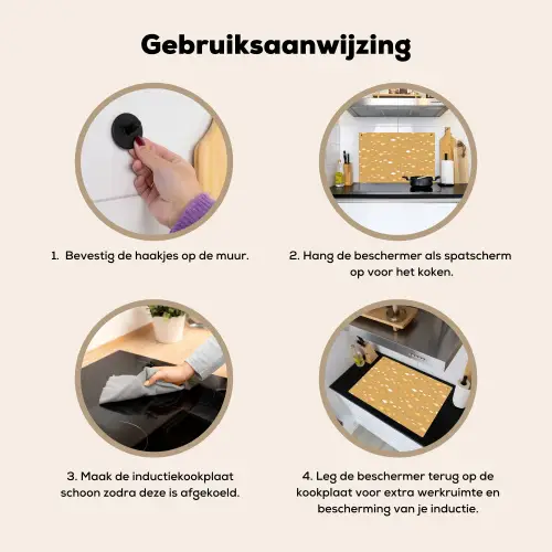 Zee - Dieren - Geel - Vissen Inductie beschemer met haakjes klein 777 -ky-gebruik-nl