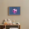 Voetbalvibes -  Verf - Roze - Blauw Light Box met batterij (Wandlamp kind) middel -sfeer2_kind