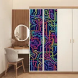 Retro - Abstract - Neon deurposter klein -sfeer3