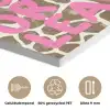 Tekst - Be cool or leave - Roze - Giraffenprint PET vilt klein -closeup_NL