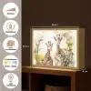 Giraffe - Wilde dieren - Natuur - Kinderen Light Box met batterij (Wandlamp kind) middel -USP_websiteoverzichtNL