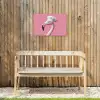 Flamingo - Roze - Koksmuts - Vogel Tuinposter op houten frame 2 cm dik klein -sfeer4