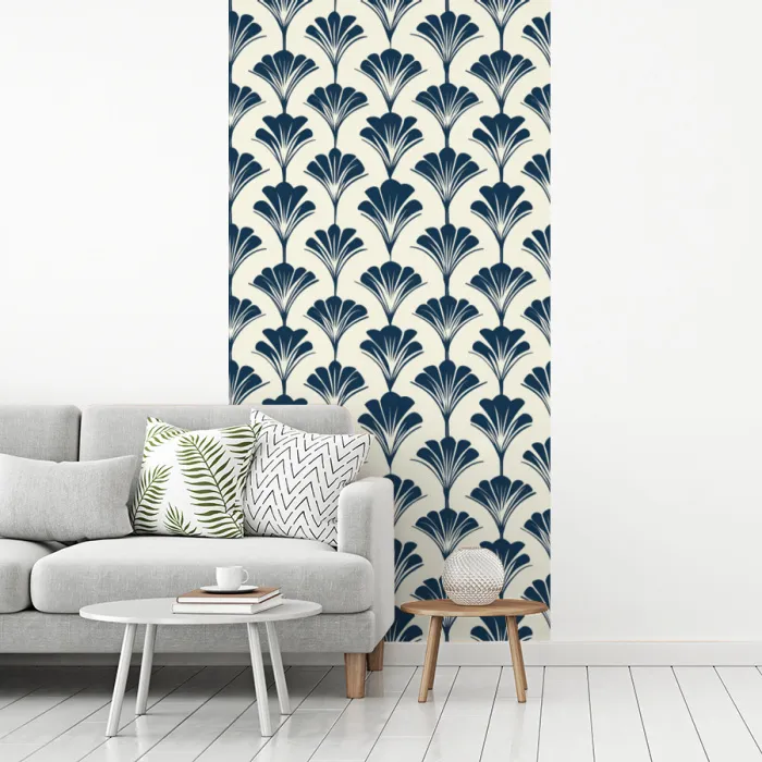 Klassiek - Motief - Blauw fotobehang vinyl groot 64 -woonkamer