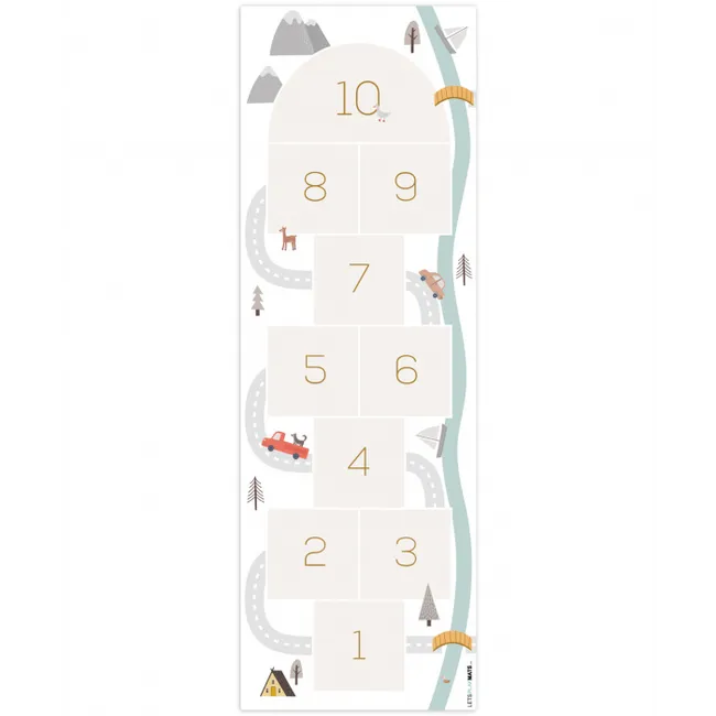 Hinkelpad - Auto - Weg - Kinderen - Rivier Speelmat middel -3d