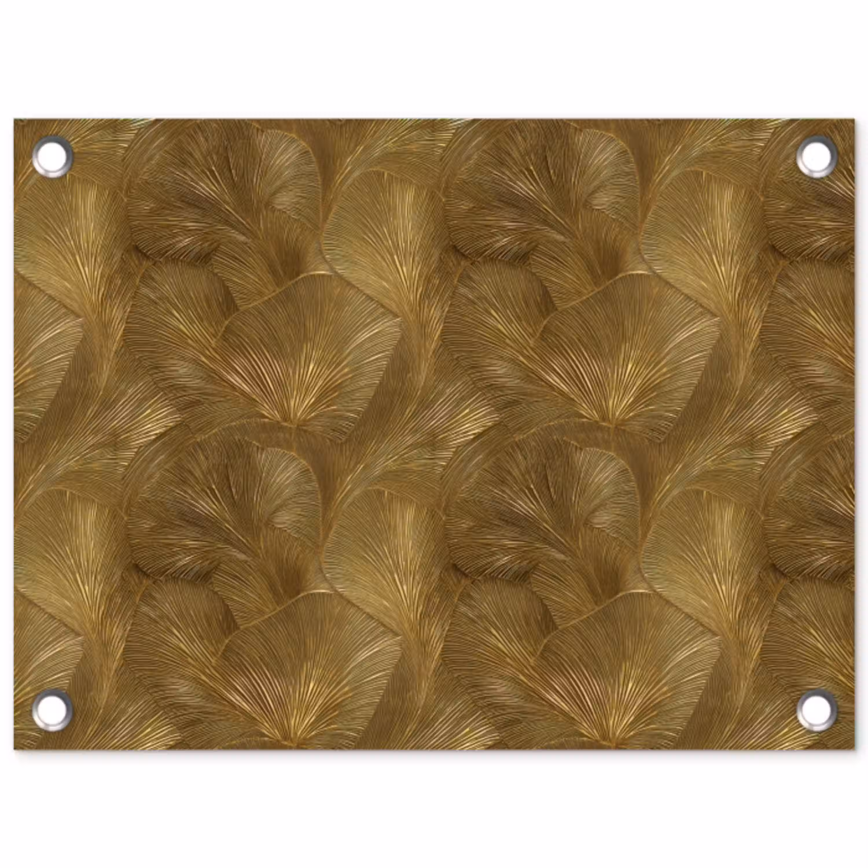 Organisch - Lijnen - Goud tuinposter los doek klein 239 -3d