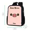 Kawai - Varken - Roze Rugzak - Zwart middel -productfoto_formaten